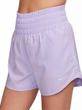 Nike Women's Light Lavender High-Waist Athletic Shorts